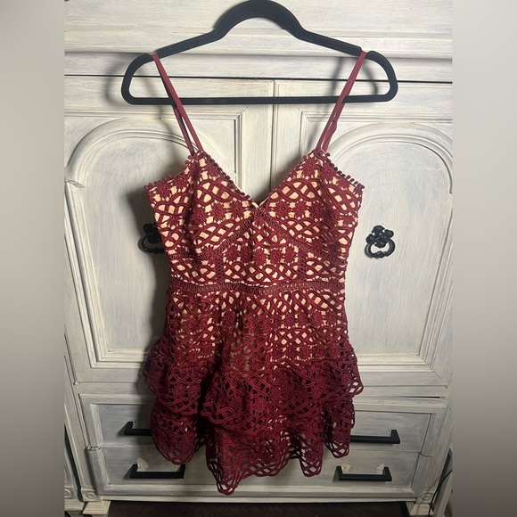 Lulus‎ Beauty and Lace Plum Purple Crochet Lace Mini Dress Cocktail Formal - Picture 5 of 12